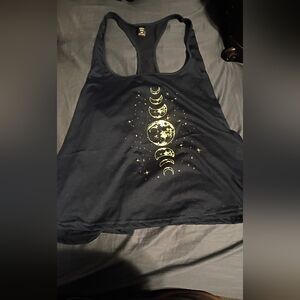 SHEIN Blue Celestial Moon Tank Top